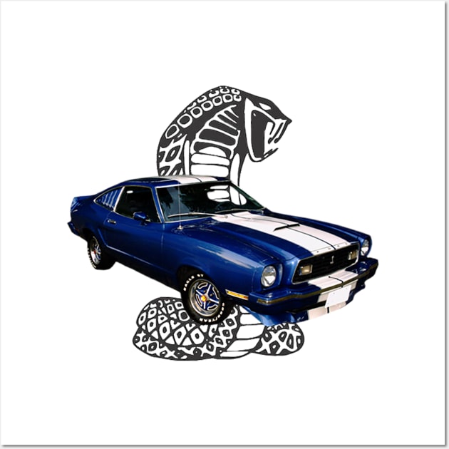 1976 Mustang Cobra Wall Art by Permages LLC